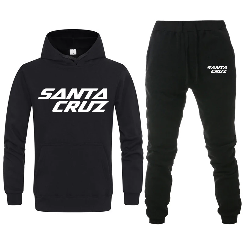 Santa Cruz Hoodie Palaidinukė Vyrų/Moterų Tracksuit+Sweatpant Kelnes Nustatyti 2020 M. Atsitiktinis Hip-Hop Hoodies Kelnės Vyrų Megztinis Su Gobtuvu