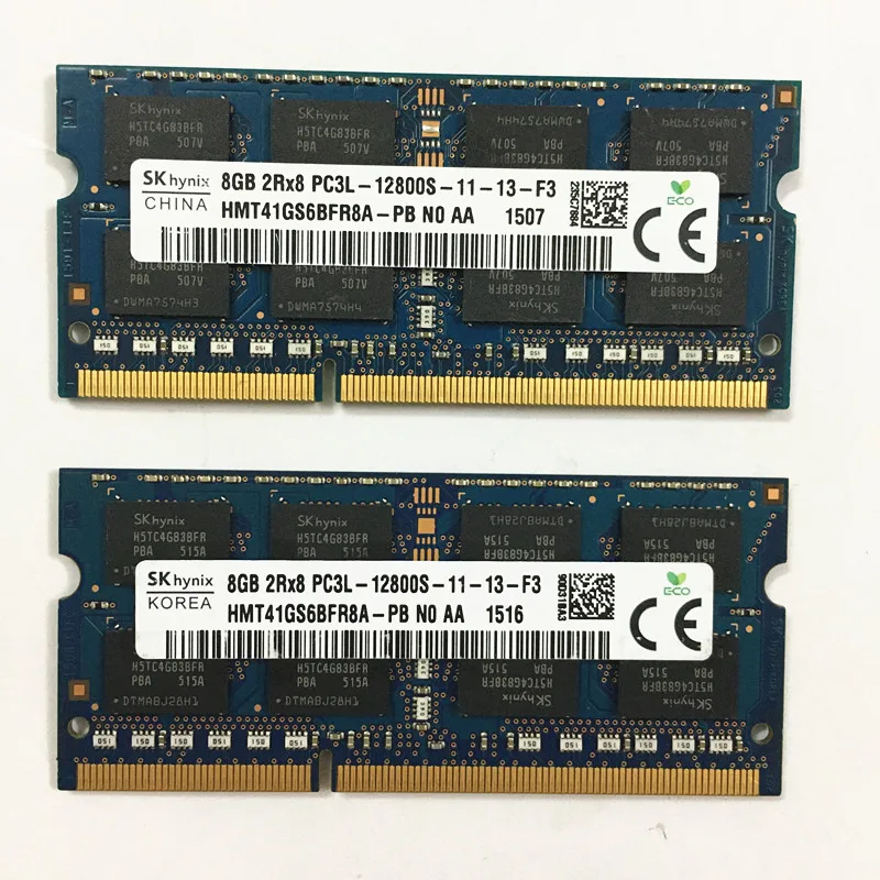 Sk hynix DDR3 RAM 8 GB 2RX8 PC3L-12800S DDR3 8GB 1 600mhz 1.35 V Nešiojamas Atminties 204 PIN