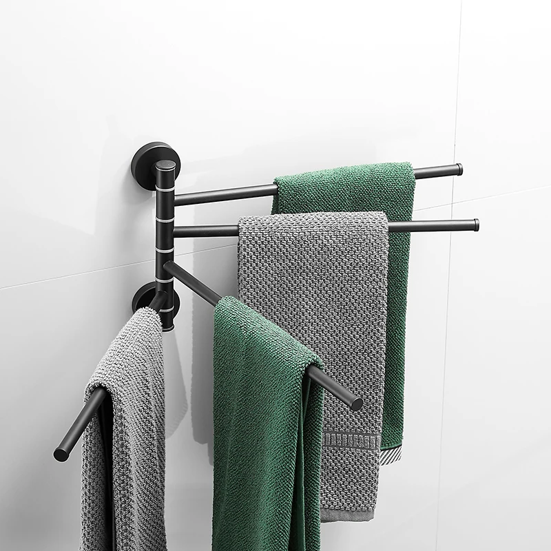 Sukasi rankšluostį baras su laikikliu juoda vonios sienos montuojamas dvigubas rankšluosčių džiovykla klijais įklijuoti tualetas nerūdijančio plieno rankšluosčių žiedas turėtojas