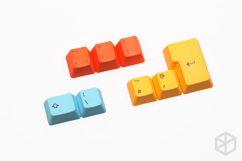 Taihao abs, pbt double shot keycaps iso modifikatorius 1.25 u shift žaidimų mechaninė klaviatūra vaivorykštė mėlyna oranžinė raudona