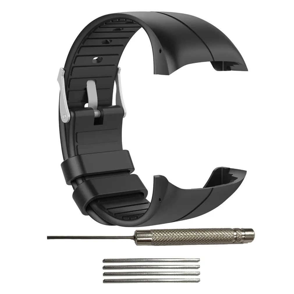 Už Poliarinio M400/M430 Silikono Smartwatch Pakeitimo Dirželis Oficialaus Modelio Juodos Spalvos Sagtis Sporto Pakeitimo Apyrankė