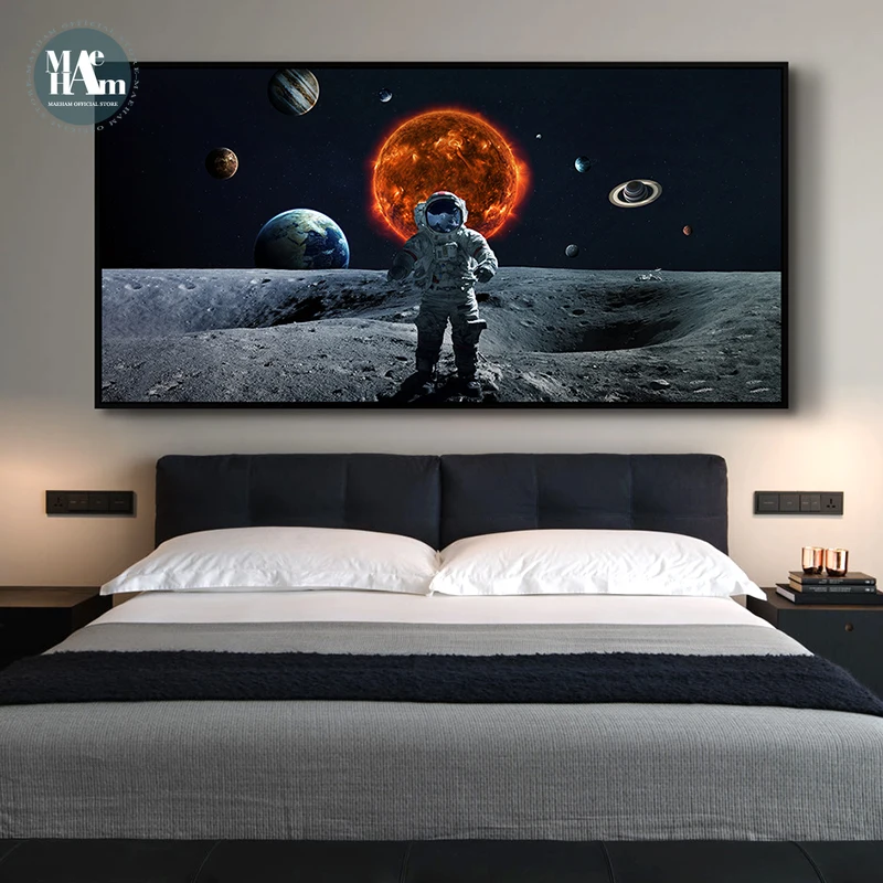Šiaurės Kosmosą erdvėlaivis Sienos Meno Tapybos Drobės šiuolaikinio Meno Plakatas Spausdinimo Horizontaliosios Nuotraukos Kambarį miegamojo Puošimas