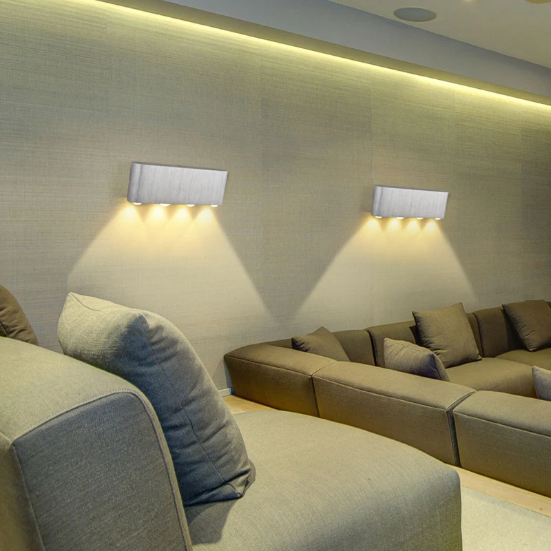 Šlifuoto sidabro Italija Sienos Sconce. LED Sieninis veidrodis Lempos šviesos fono šviesos salė/praėjimų/hotel/mall apšvietimo projektavimas
