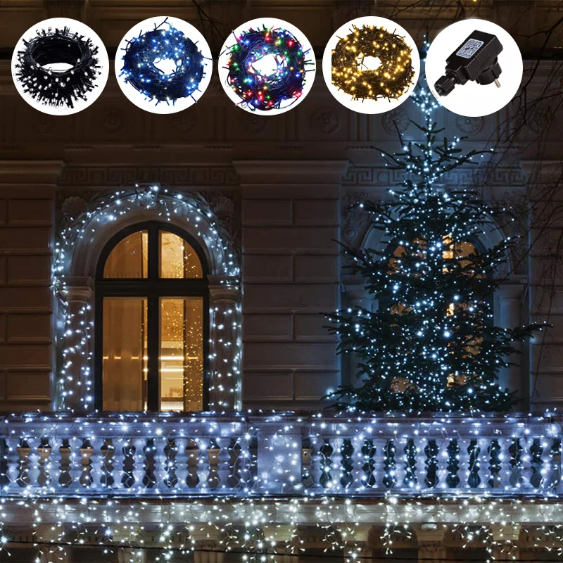 100M 30M 20M LED String Šviesos Girlianda Lauko Vandeniui Pasakų Apšvietimo Kalėdų Eglutės Naujųjų Metų Šaliai, Vestuvių Dekoravimas