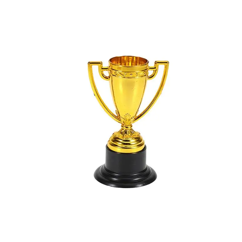 10vnt Aukso Mini Sudarymo Trofėjus Plastiko Apdovanoti Prizais Dekoro Darželio Vaikai Dovanų Apdovanojimai Trofėjus Su Juoda Bazė Konkurencijos Žaidimas