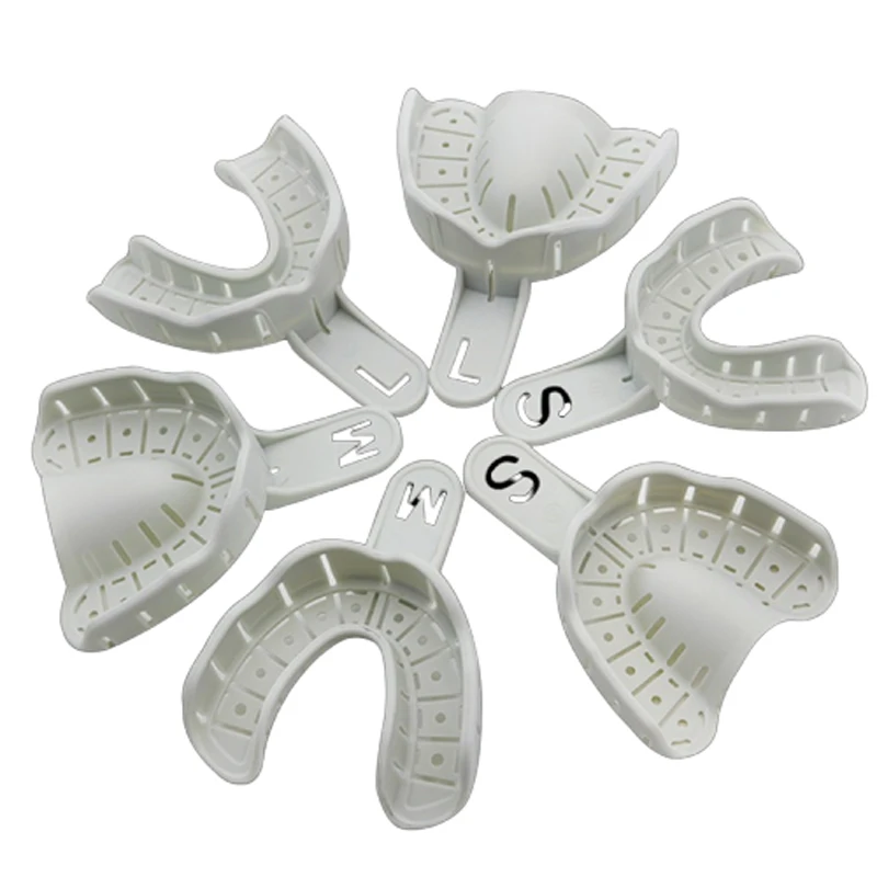 12pc Dantų plokštelę vienkartiniai implantas Įspūdis, Padėklai Autoclavable white Dantų implantai Įspūdis, Stomatologas Įrankiai, Medžiagos, Produktų