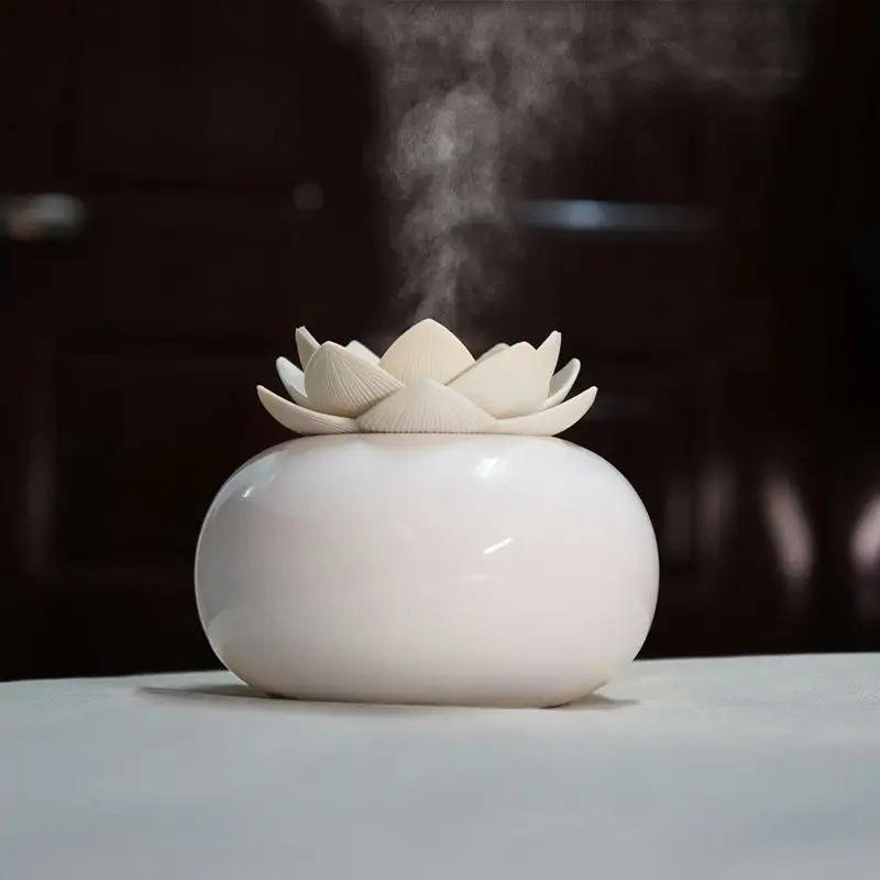 200Ml Keramikos Ultragarso Aromatas Drėkintuvai, Oro Difuzorius Paprastumo Lotus Valymo Purkštukai eterinis Aliejus Difuzoriaus