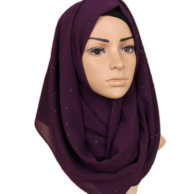 2019 NAUJAS moterų aukso šifono vientisos spalvos musulmonų galvos skara, kaklaskares ir antklodės pashmina bandana moterų foulard ponios hijab parduotuvėse