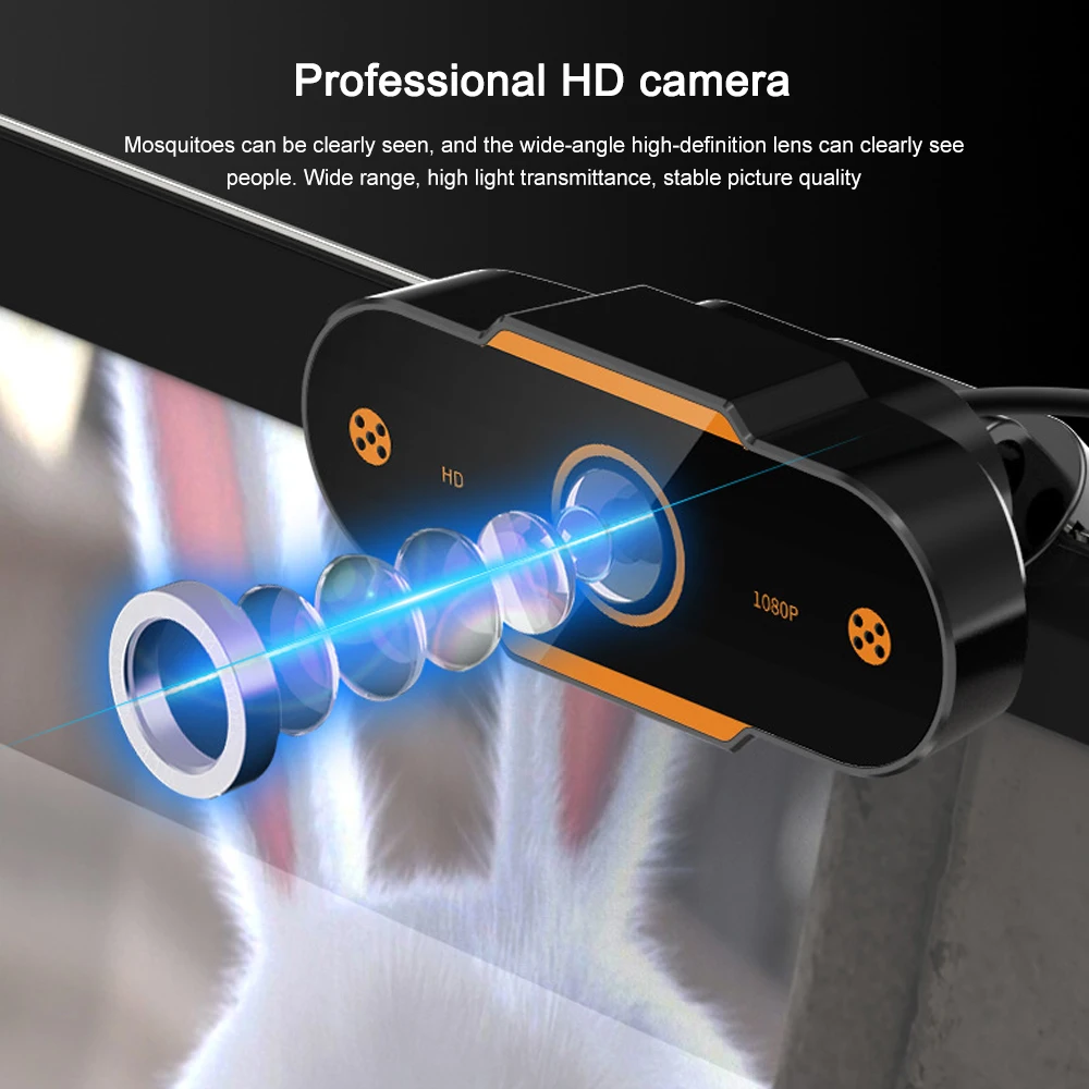 2020 Auto Focus 2K 1080P 720p 480p HD Kameros su Mic Pasukti Web Kamera Mini Cam Kompiuterio WebCamera Cam Vaizdo Įrašymo Darbą
