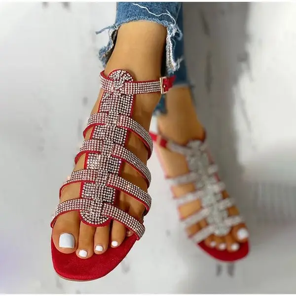 2020 naujas moterų sandalai, batai, cirkonio tuščiaviduriai iš vienodo vasaros batai dugnu Romos sandalai ponios batai