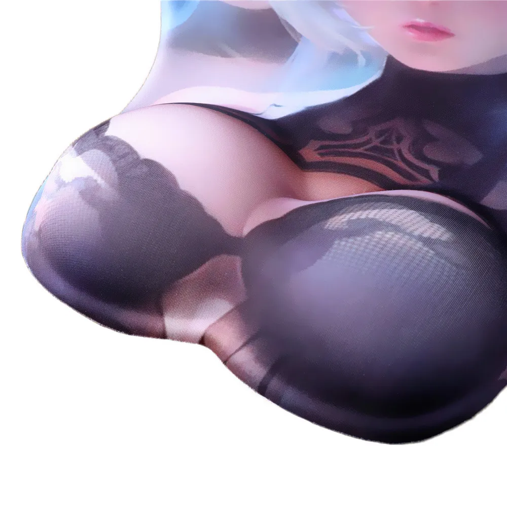 3D Silicio Anime Pelės mygtukai Žaidėjus Seksuali Mergina Kawaii Riešo Poilsio Didelis Greitis Ne Slysti NieR:Automatai 2B Kilimėlis Nešiojamas Kompiuteris Kilimėlis