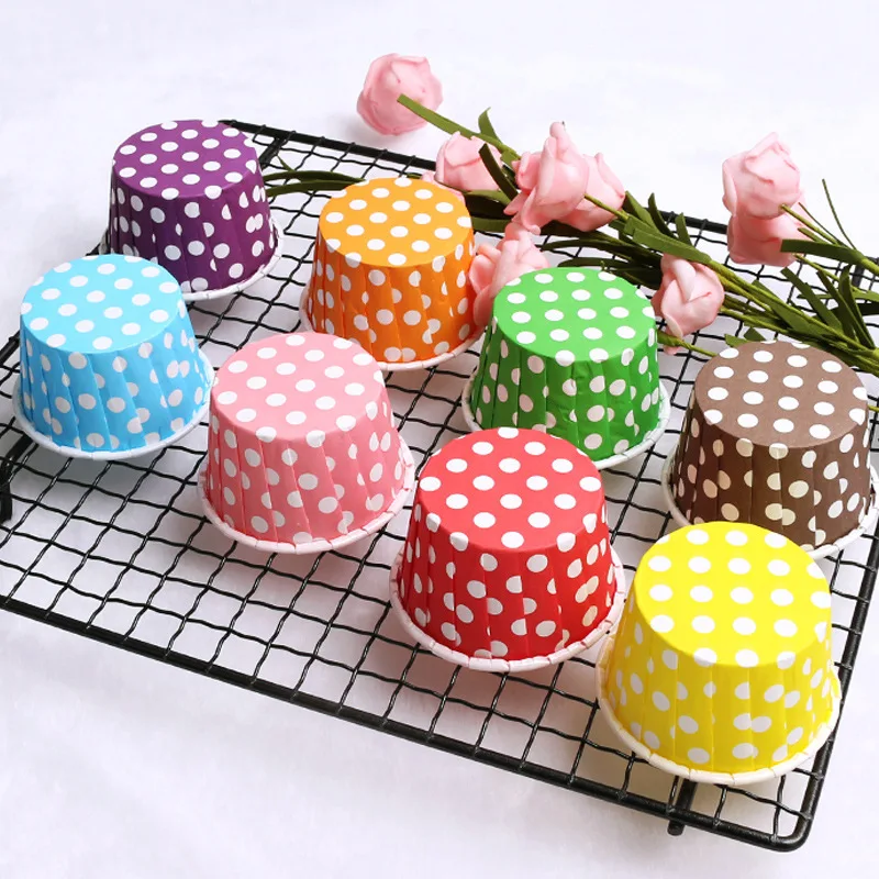 50 vnt cupcake liner mini taurės tortas pelėsių, kepyklų įrankiai popieriaus puodeliai linijinės formos kepimo priedai cakepop pelėsių prekes