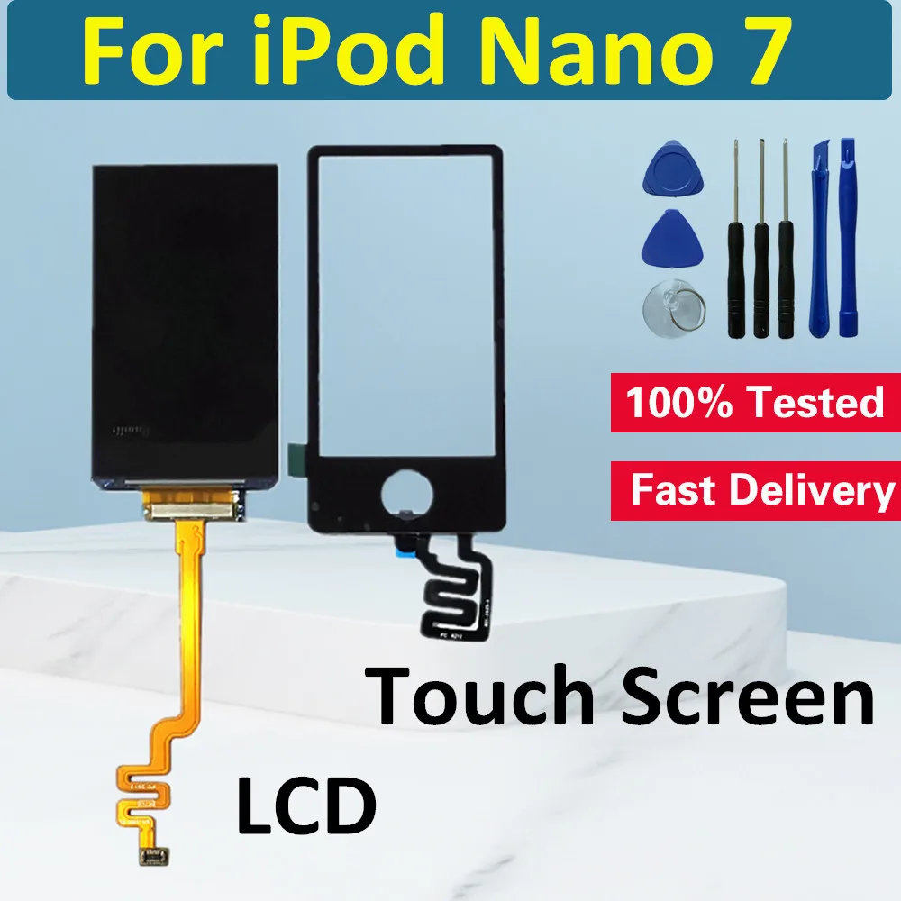AAA Kokybės iPod Nano 7 LCD Ekranas Jutiklinis Ekranas skaitmeninis keitiklis Asamblėjos iPod Nano7 7 Jutiklinio Ekrano Pakeitimas Su Įrankiais
