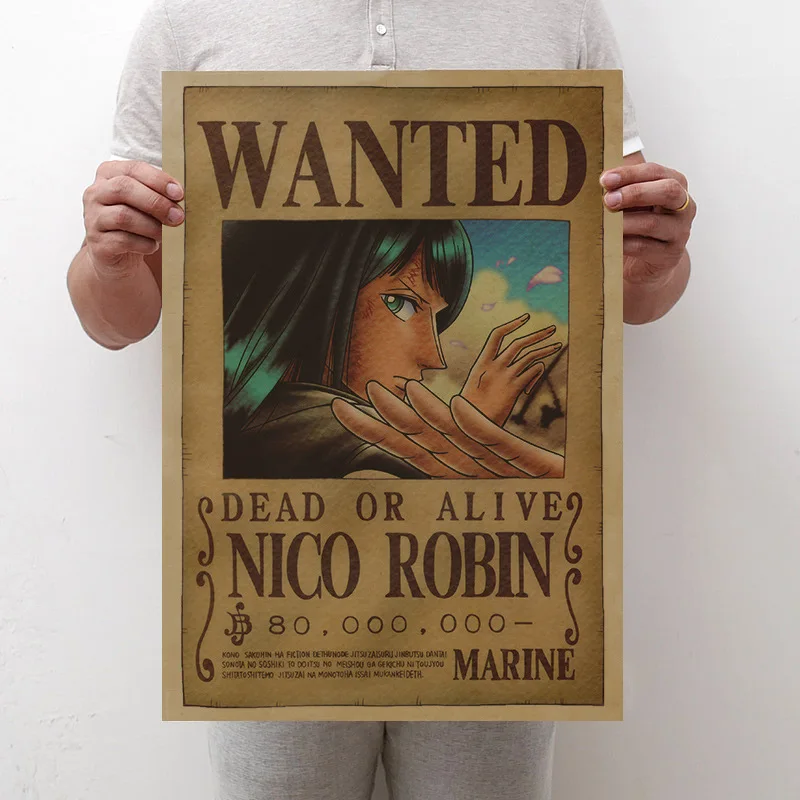 Anime One Piece Piratai dobrodziejstwa Meno Plakatas Norėjo Luffy Zoro Nico Robin SANJI NAMI Usopp COS Kambarys, Namo Sienos Spausdinti Dekoro Lipduko