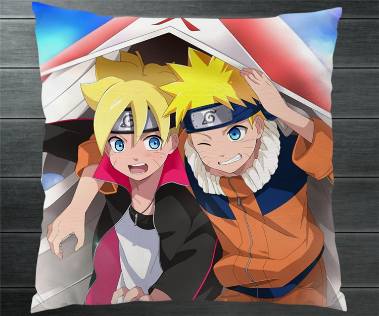 Anime Uzumaki Naruto Uzumaki Boruto Dviejų Šoninių pagalvių Užvalkalai 40x40cm Pagalvę Pagalvėlė Padengti Cosplay Kolekcijos Dekoro Dovanų Naujus P4