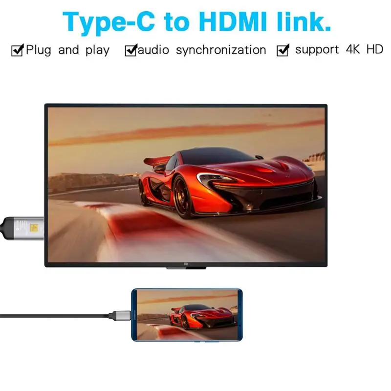 Aukštos Kokybės USB-C C Tipo Kabelis 4K HD TV Konverteris Adapteris Usb C Samsung 