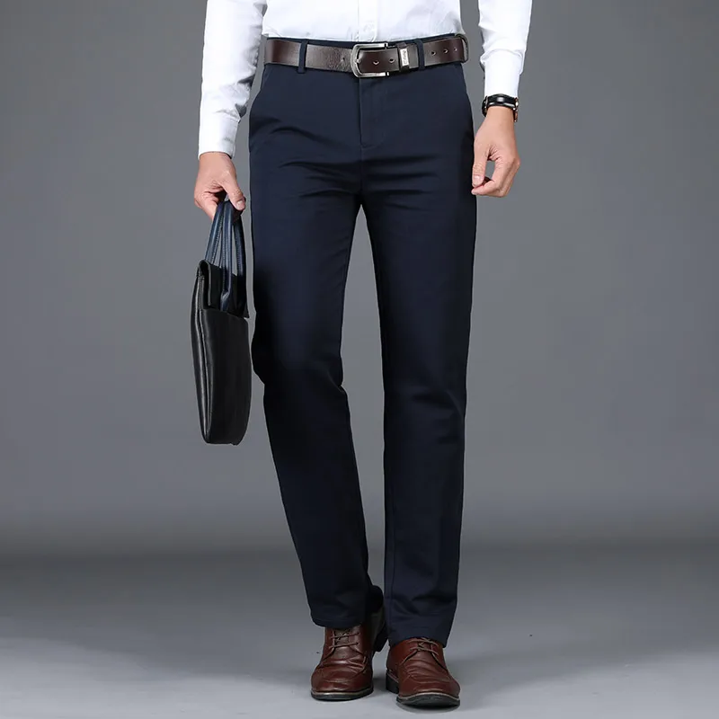 BAO SHAN dydis 28-42 aukštos kokybės medvilnės ruožas vyrų atsitiktinis kelnės classic pavasario prekės ženklo drabužių verslo džentelmenas slim kelnės