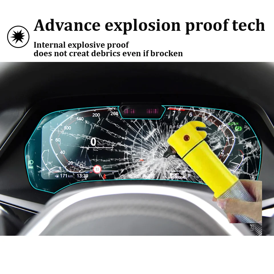 BMW 2019 2020 X5 G05 prietaisų Skydelio Filmas apima skaitmeninio kabinos Grūdintas stiklas apsaugos Prietaisų Skydelis Screen Protector, 5 X