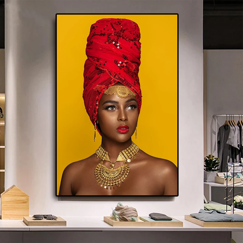 Drobė, Tapyba Modulinės Plakatas Namų Puošybai Afrikos Juoda Moteris Nuotraukos Sienos Meno Kūrinius Hd Spausdinti Šiaurės Stiliaus Kambarį