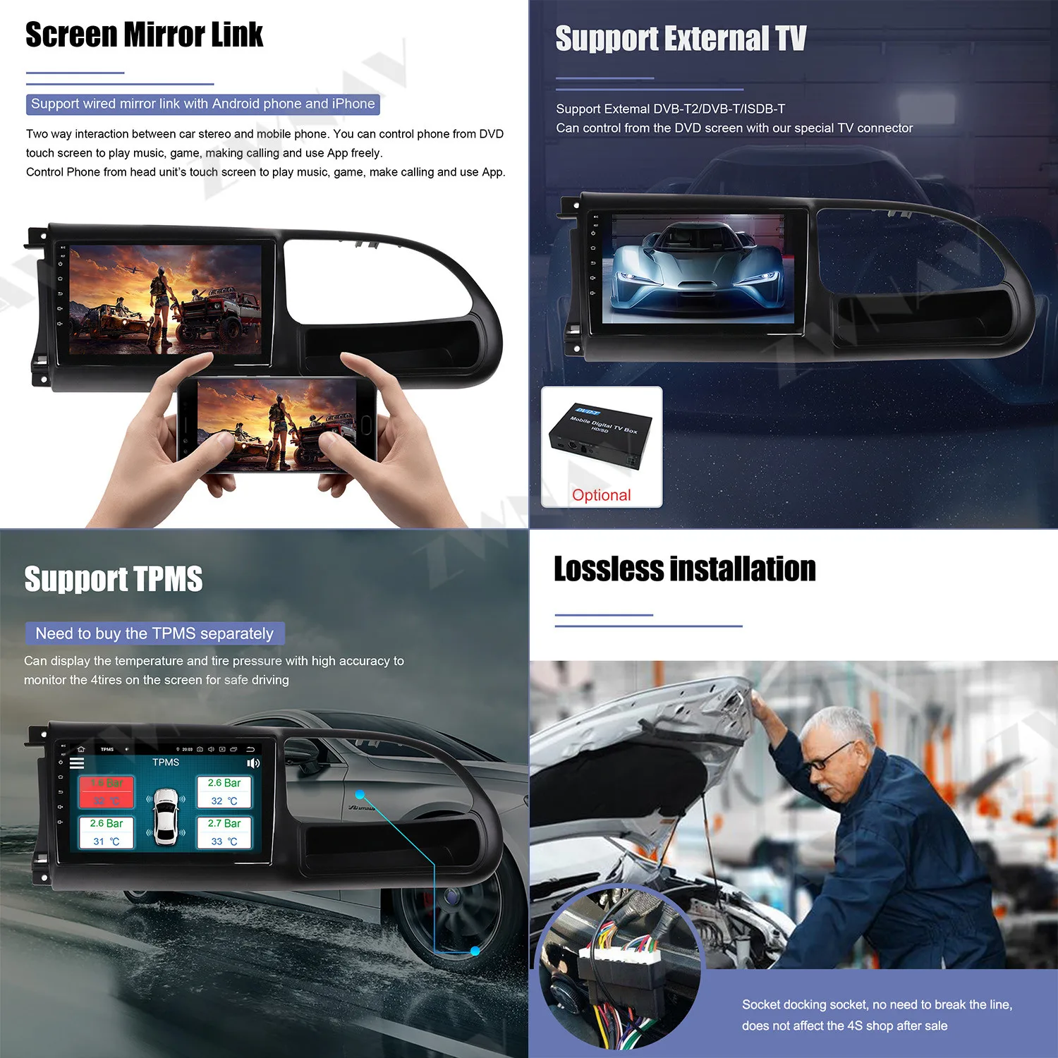 Gps Navi 4GB RAM Android 9.0 Automobilio Multimedijos grotuvo Ford Transit 2010-2016 Radijas stereo Garso galvos vienetas nemokamai žemėlapis jutiklinis ekranas