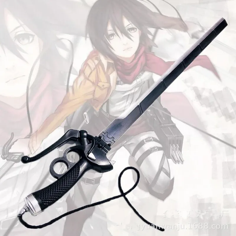 Išpuolis Titan Mikasa Akermano Eren Jaeger Varžovų Akermano Anime rekvizitai cosplay ginklu du kartus rankomis kardas ašmenys nemokamas pristatymas