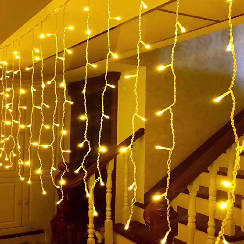Kalėdų Žiburiai, Lauko LED Užuolaidų Varveklis Girliandą Pasakų Žibintai Ašaros 0,6 m, Naujųjų Metų Vestuvių Garliava Gatvė Kalėdinė Dekoracija