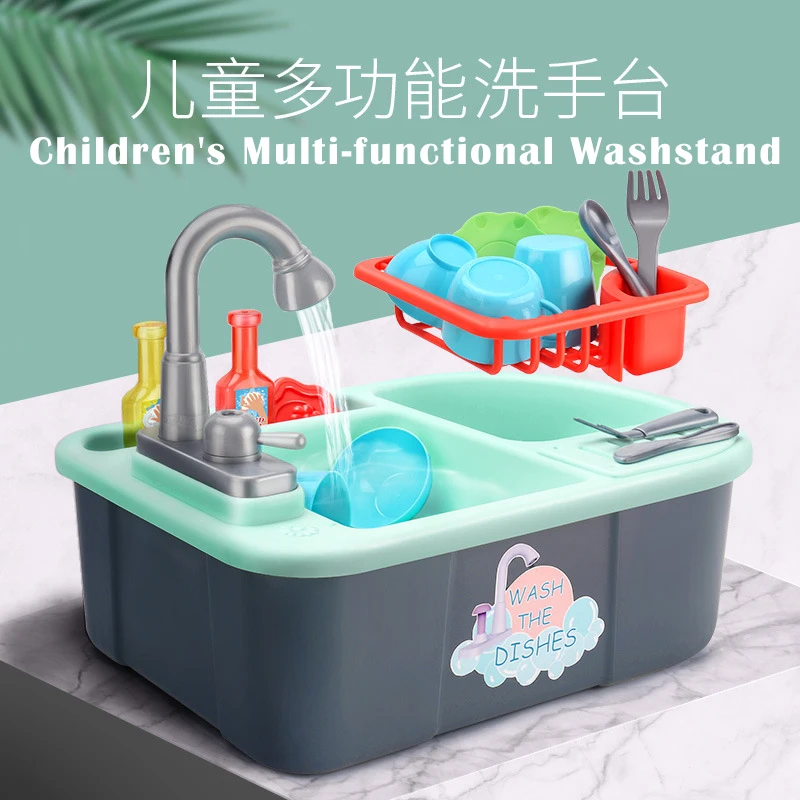 Kūdikių Šviečia Vaikams Modeliavimas Apsimesti, 2Kinds Judėti, Žaisti Vandens, Elektros 17PCS Multi-Funkcija Aplinkos Virtuvės Žaislai