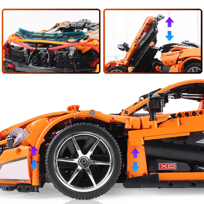 Miesto SS McLaren P1 Greitis Automobilių Blokai įrangos pardavimas, biuro įrangos App RC/ne-RC Motorinių Lenktynių Automobilis Nustatyti Plytų Žaislai Vaikams Dovanų