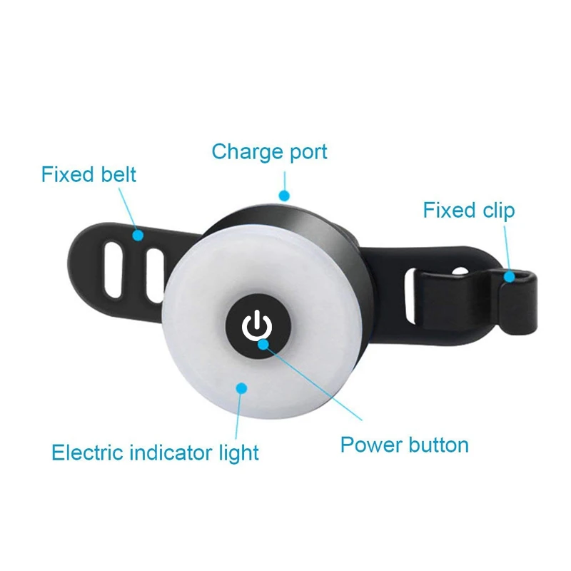 Mini LED Dviračių užpakalinis žibintas USB Įkrovimo Dviračio Galinis Žibintas 5 Režimai Naktį Saugos Įspėjamoji Lemputė MTB Dviračių Šalmas, Kuprinė Lempos