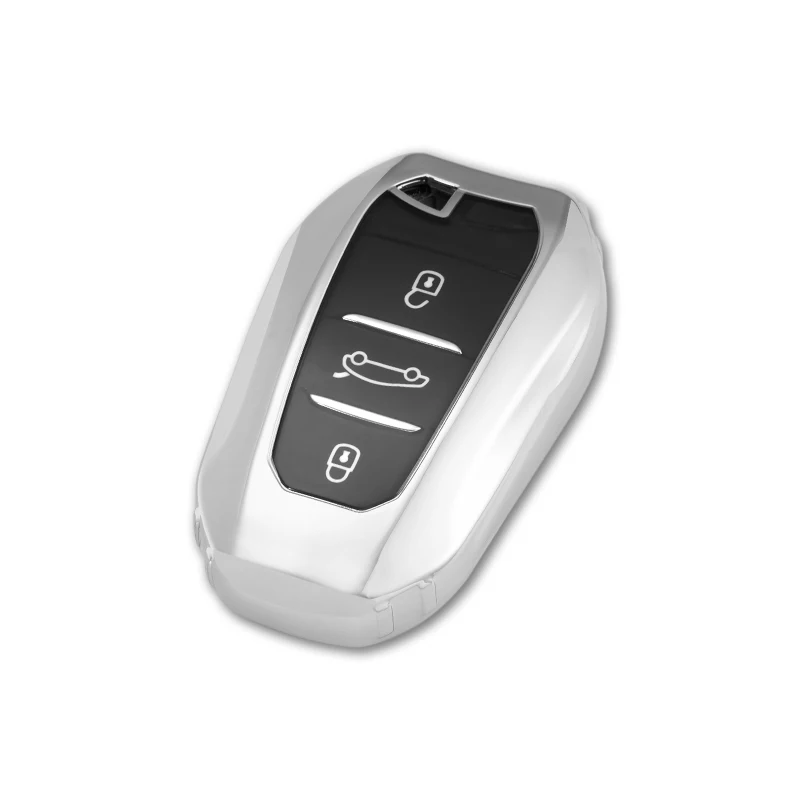 Minkštos TPU Automobilio raktas atveju, Smart Nuotolinio Klavišą padengti shell tinka Peugeot 3008 4008 5008 Citroen C4 C4L C6 C3-XR Priedai Keychain
