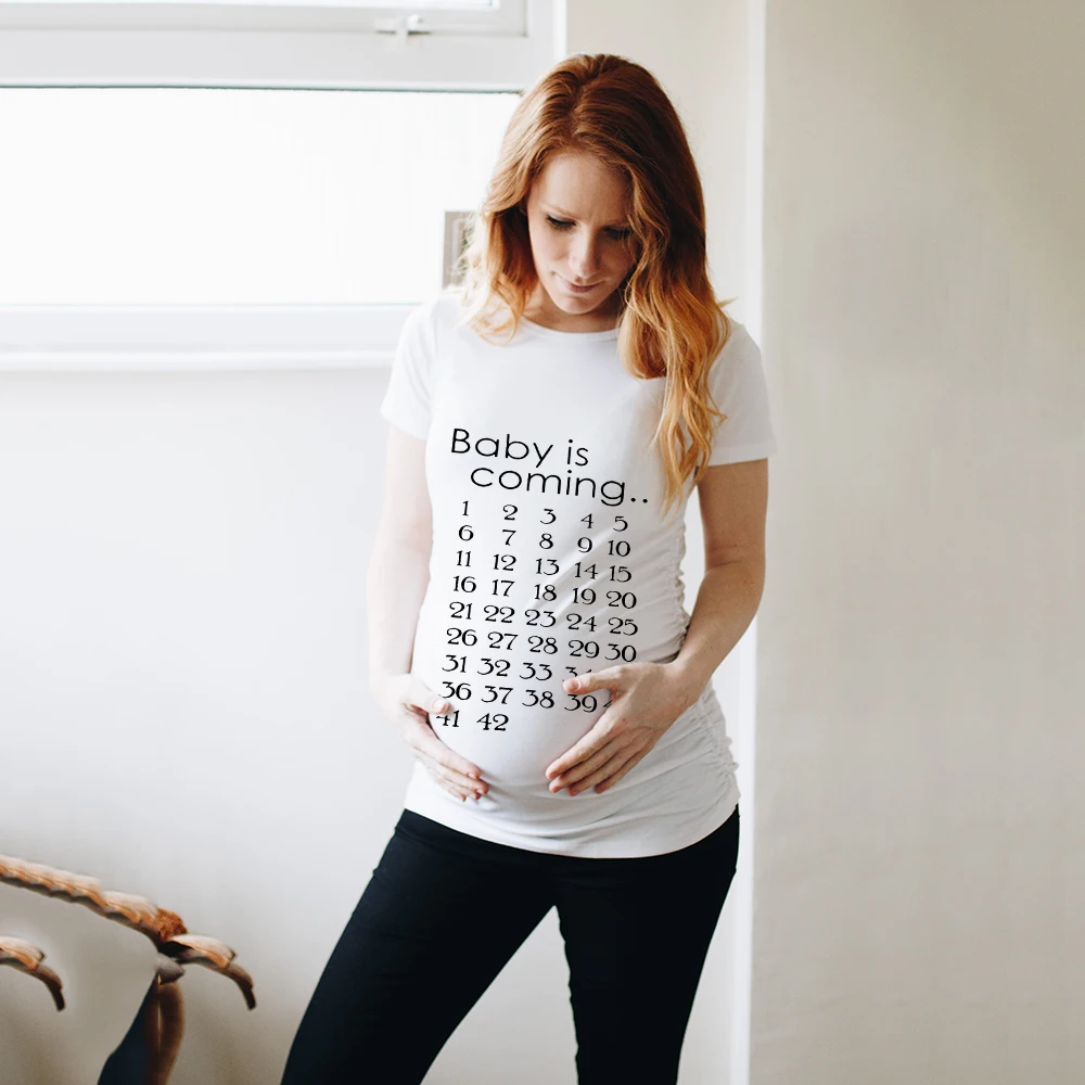 Moterų marškinėliai Minkštųjų Viršūnių Nėštumo Atsitiktinis Trumpas Rankovės Motinystės Marškinėliai Drabužius Kūdikiui Ateina Ponios Vasaros Nėščia Marškinėliai
