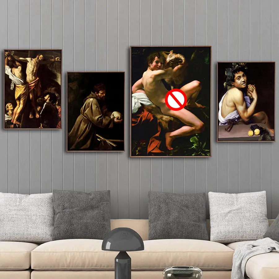 Namų Dekoras Drobė Spausdinimo Menas, Sienų Nuotraukas Kambarį Spausdinti Paveikslai italijos Michelangelo Merisi da Caravaggio Bacchus