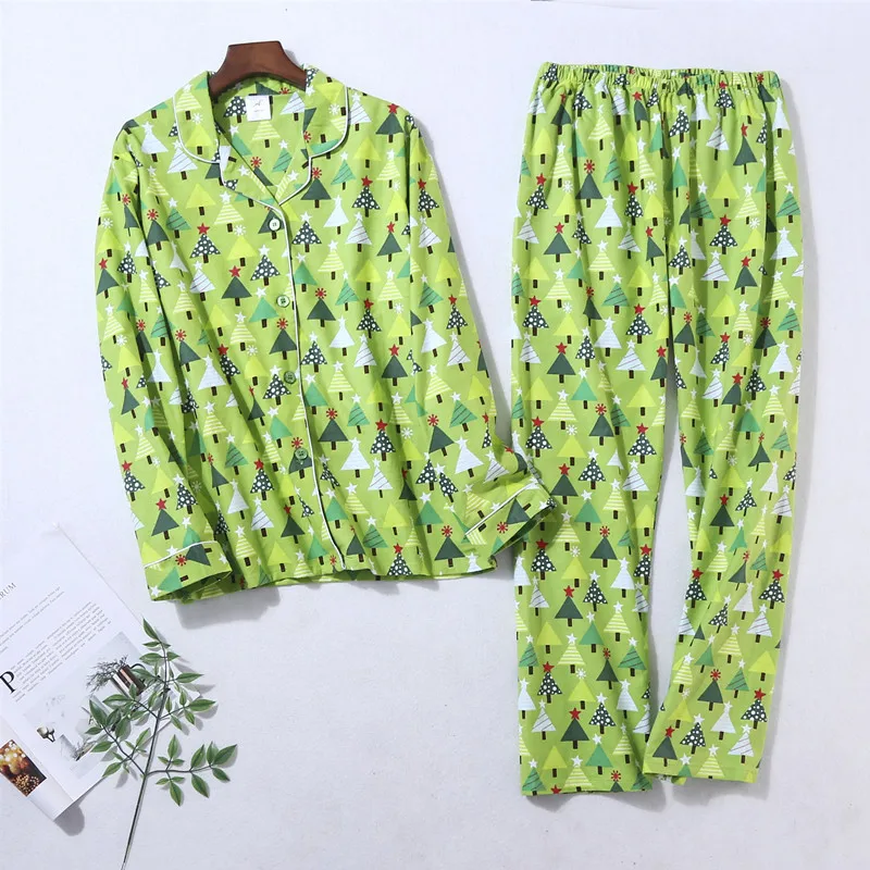 Nauja Rudens Moterų Medvilnės pižama moterims, Pižamos Sleepwear Pijamas ilgomis rankovėmis Homewear Atsitiktinis Kelnės Pižama
