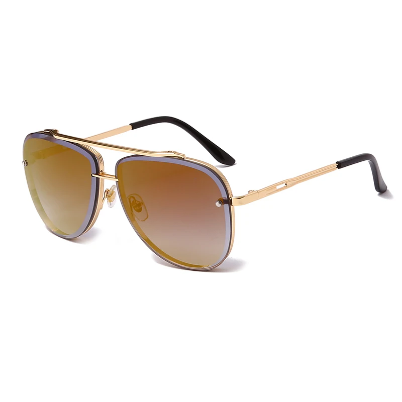 Naujas Mados Akiniai nuo saulės Prabangos Prekės ženklo Dizaino, Moterų, Vyrų Derliaus Metalo Gradientas Saulės akiniai UV400 Atspalvių Akių gafas de sol