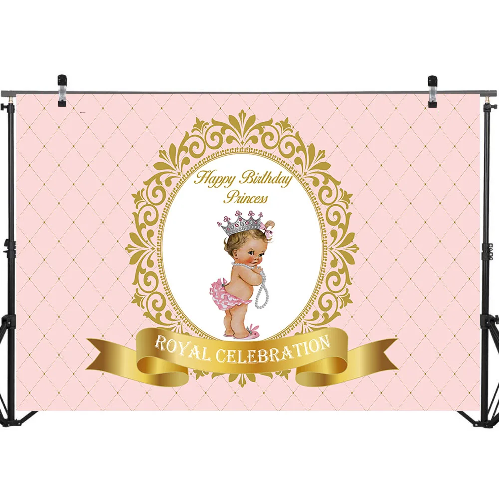 NeoBack Vada Princess Gimtadienio Fotografijos Backdrops Royal Baby Shower Apdailos Foto Fono Nuotrauka