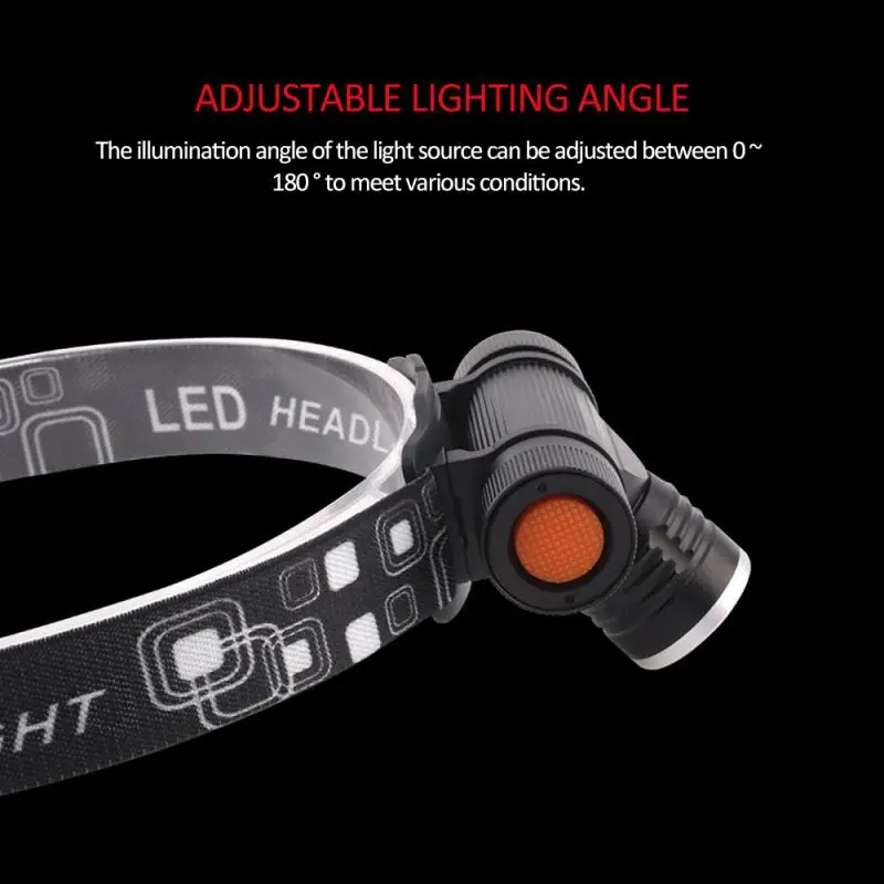 Nešiojamų Galvos Žibintuvėlis USB Įkrovimo T6 LED Žibintai Žibintuvėlis Zoom Vandeniui Lauke, Dviračių sportas, Kempingas Medžioklės Žibintai