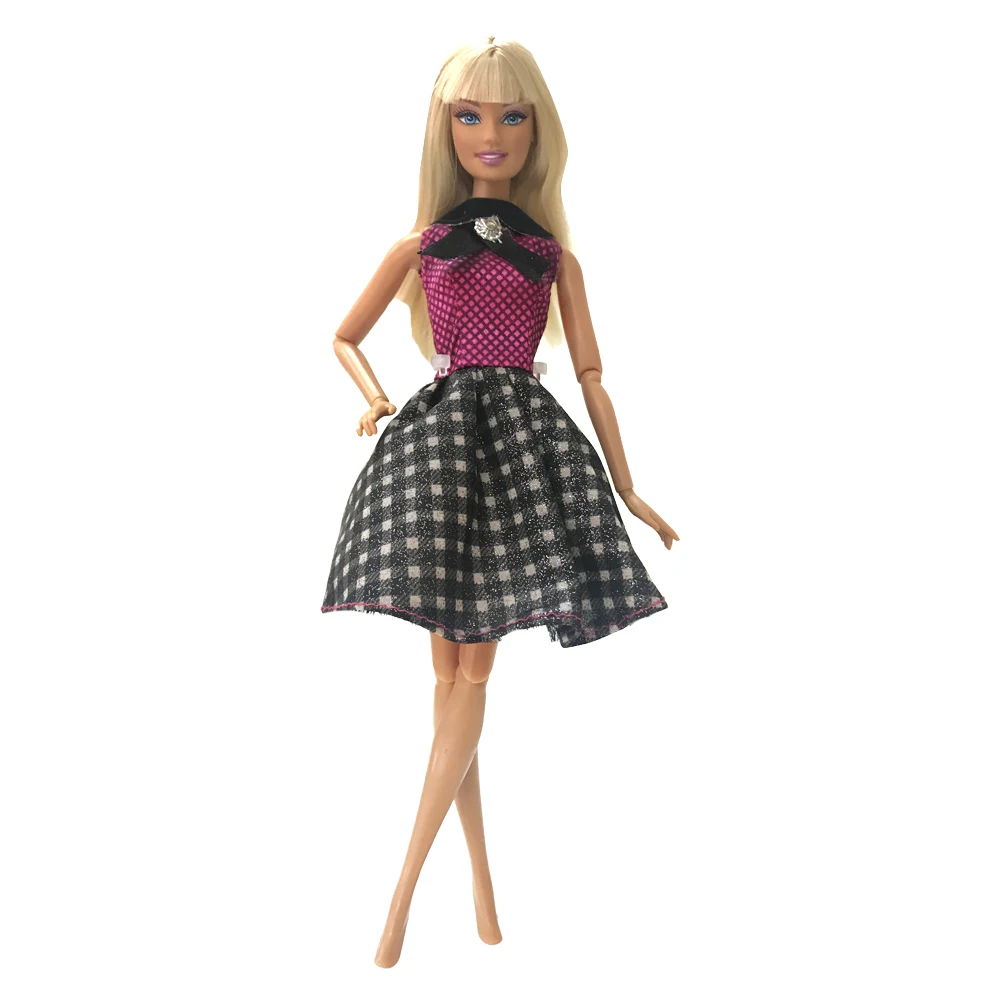 NK 5 Vnt Naujausias Lėlės Suknelė Gražus Rankų darbo Partijos ClothesTop Mados Suknelė Barbie Kilnus Lėlės Geriausios Vaikų Mergaičių'Gift 005