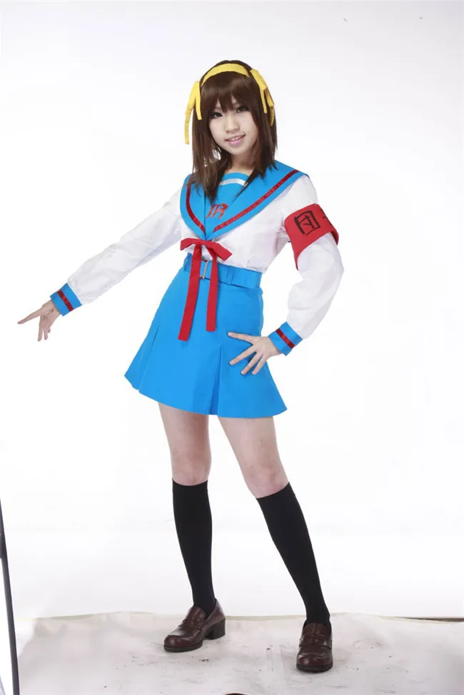 Suzumiya Haruhi No Yuuutsu anime cosplay Suzumiya Haruhi žiemos mokyklinę uniformą cosplay helovinas kostiumai