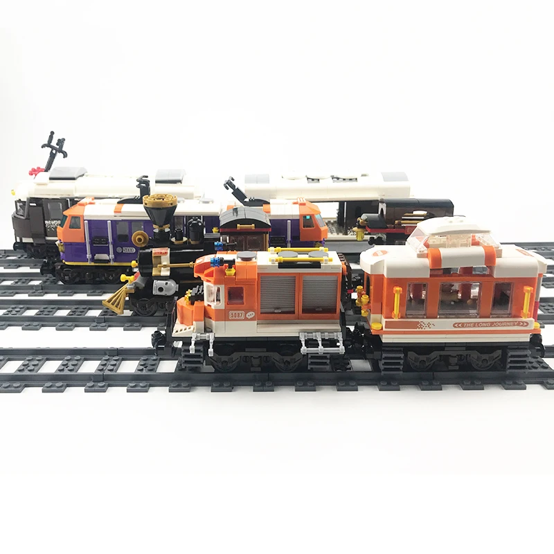 Traukinio Bėgiai Miesto Traukinio Bėgių Tiesiai & Lenktas Kryžiaus Bėgių Statyba Blokai, Plytos, Žaislai Modelis Traukinio Bėgių Suderinama Visų Markių
