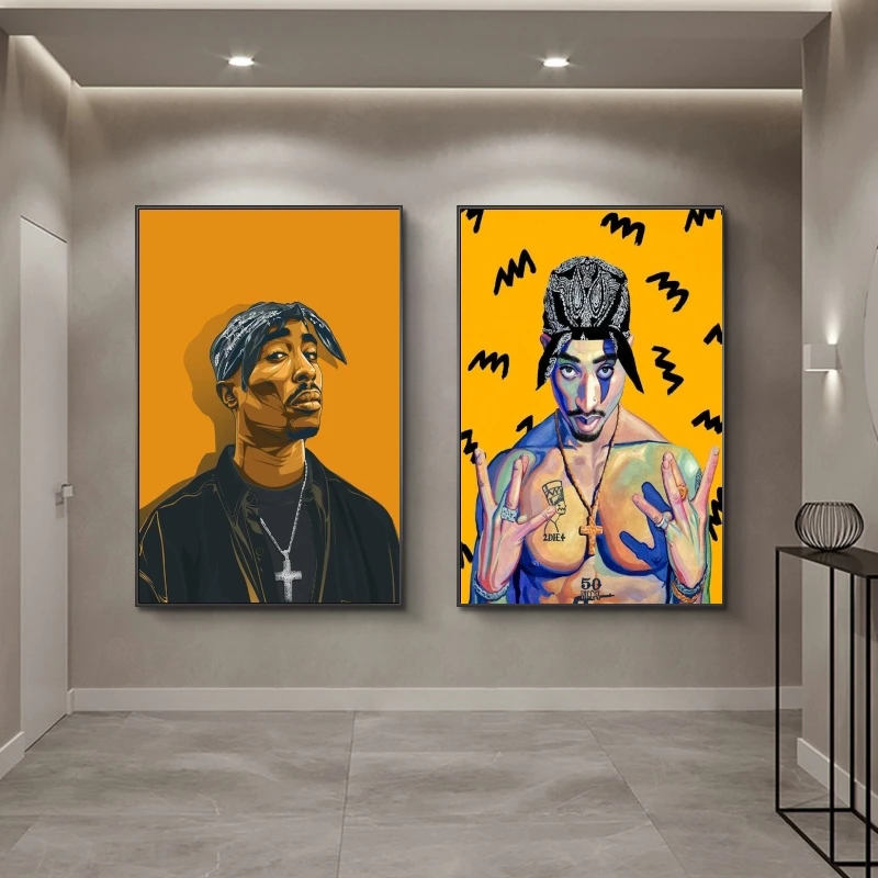 Tupac Šiuolaikinio Meno Plakatų, piešinių Ir Spaudinių Portretas 2PAC Drobė Paveikslų Ant Sienos Meno Tupac Drobė Nuotraukas, Namų Dekoro Cuadros