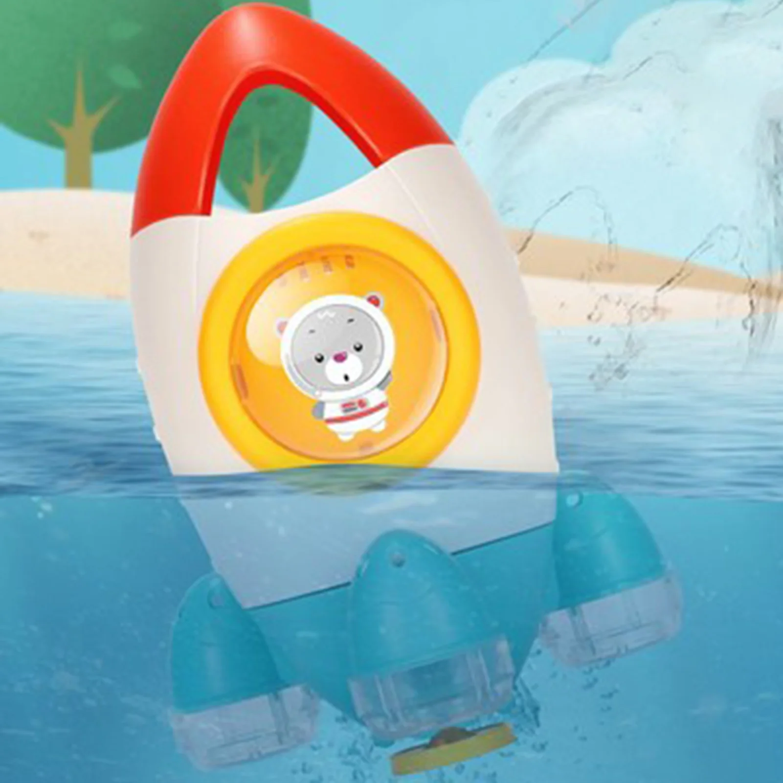 Vonios Žaislai Raketų Automatiniai Vandens Purškimo Rotacinis Purškimo Paplūdimio Žaislų Vaidina Vasarą Į Vonios Vandenį, Žaisti Žaislas Vaikams Dovanų