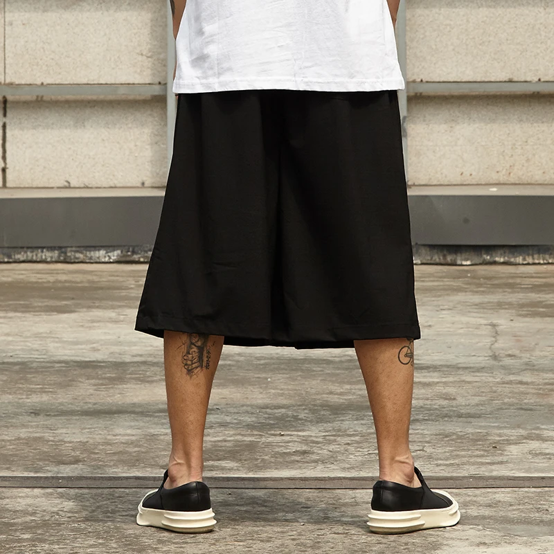 Vyrai Streetwear Mados Atsitiktinis Platus Ziajać Kojos Japonija Stiliaus Vasaros Kimono Ziajać Vyrų Hip-Hop Sijonas Kelnės