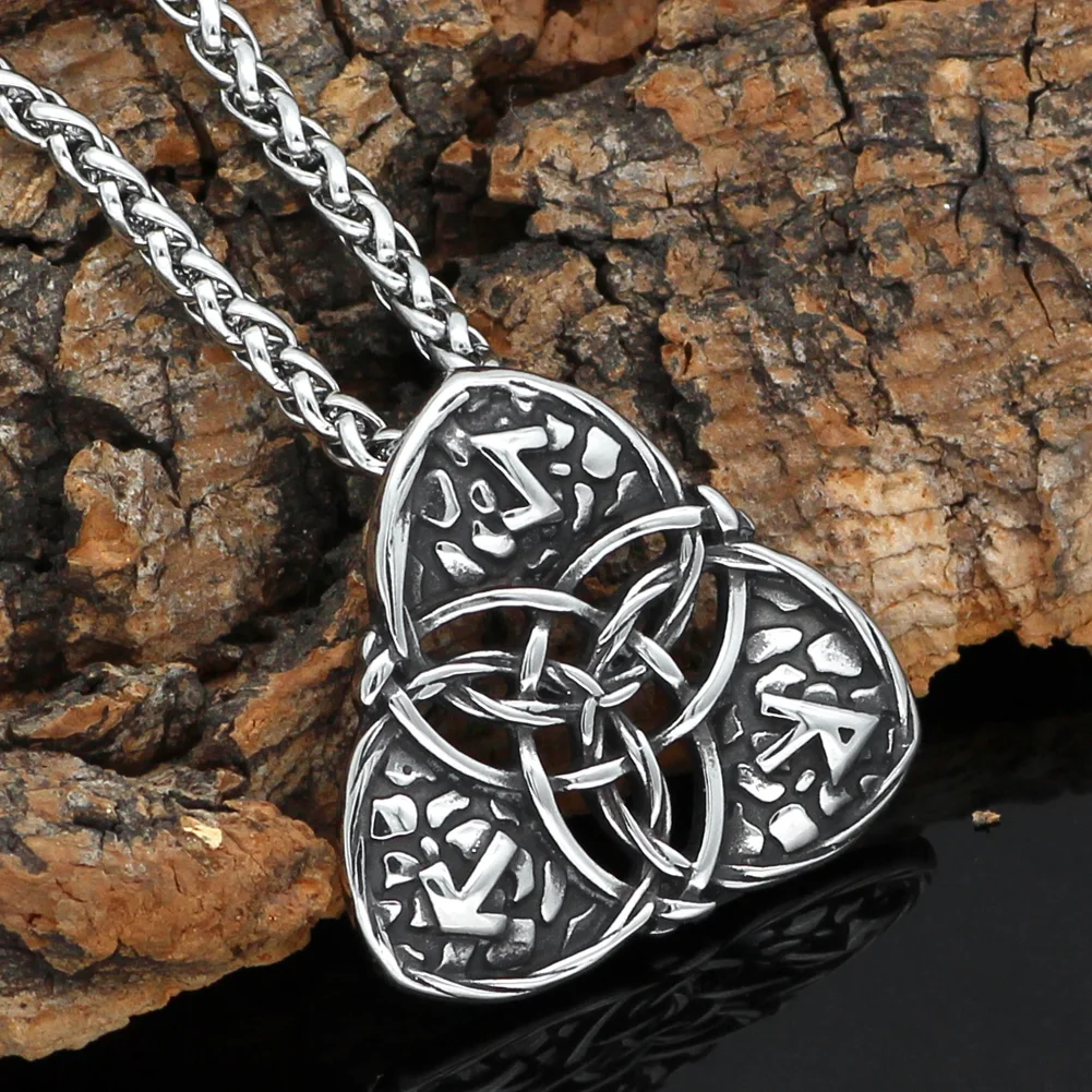 Šiaurės vikingų odin simbolis rune amuletas, talismanas, amuletas nerūdijančio plieno pakabukas karoliai vyrams