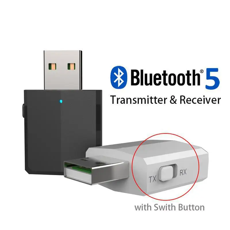 5.0 USB Bluetooth Siųstuvą, TV su Ausinių Mini 3.5 mm AUX 