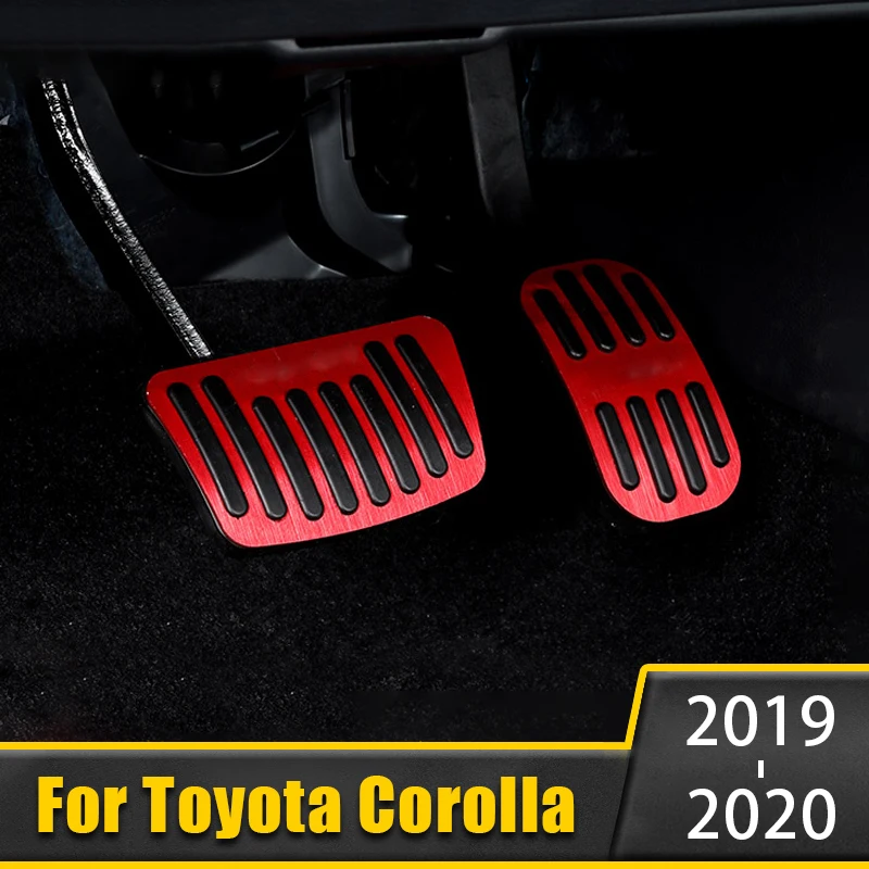 Aliuminio Lydinio Automobilių Kuro Greitintuvo Dujų Pedalas Stabdžių Poilsio Pedalai Padengti Pagalvėlės Toyota Corolla 2019 2020 E210 Priedai