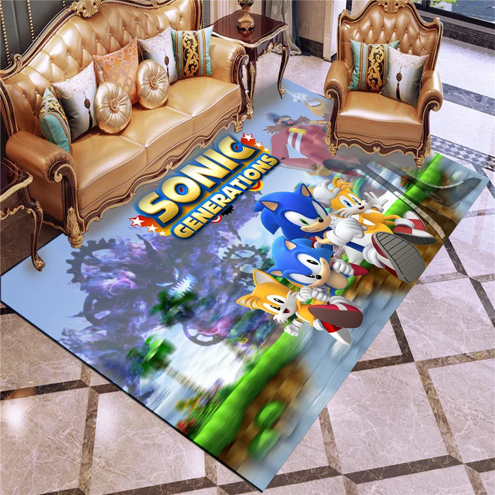 Anime Sonic the Hedgehog Kilimų priešslydžio Sistema Plotas Grindų Kilimėlis 3D Kilimas neslidus Kilimėlis Valgomasis Gyvenamasis Kambarys Minkštas Miegamasis Kilimų Stilius