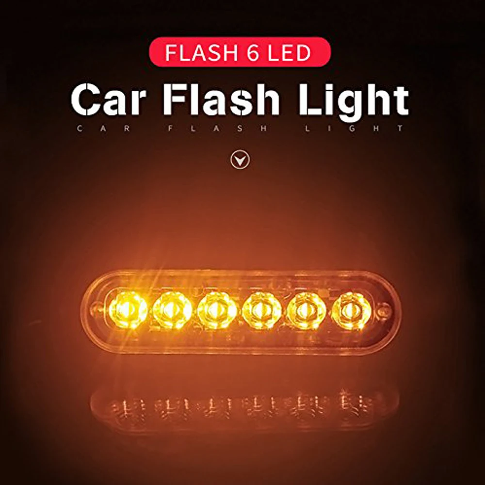 Castaleca 1Pc LED Šoniniai Gabaritiniai Strobe Šviesos Automobilių, Sunkvežimių Priekabos 4/6/12 LED Mirksinti Įspėjimo Lemputė Super Šviesus Šalinimo Lemputė 12V