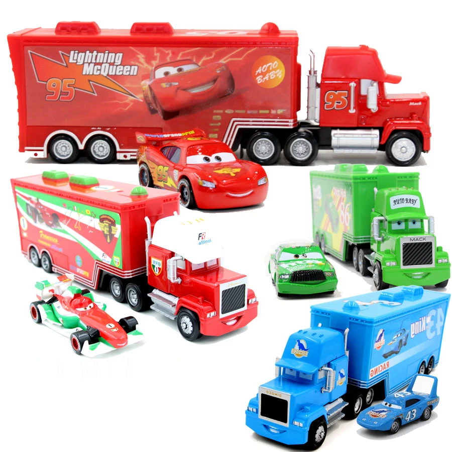 Disney Pixar Automobilių Žaislai Žaibas McQueen Jackson Audra Mack Dėdė Sunkvežimių+Mažas Automobilis 1:55 Diecast Modelio Automobilių Vaikams Geriausių Dovanų