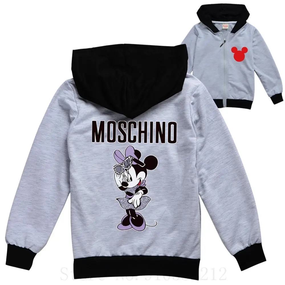 Disney Rudenį Atsitiktinis Mergaitės Berniukai Palaidinukė Minnie Mouse Hoodie Kawaii Juokingi Merginos Hoodies Paltai Megztiniai