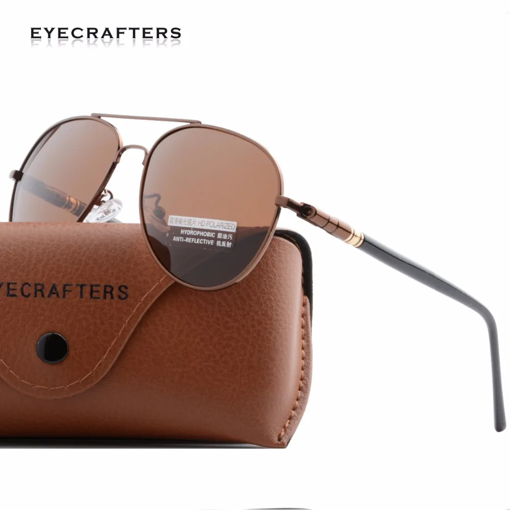 Eyecrafters Derliaus Aviacijos Piloto HD Poliarizuoti Akiniai nuo saulės Mens Classic Prekės ženklo Saulės akiniai Polaroid Vairavimo Akiniai nuo saulės Vyrams